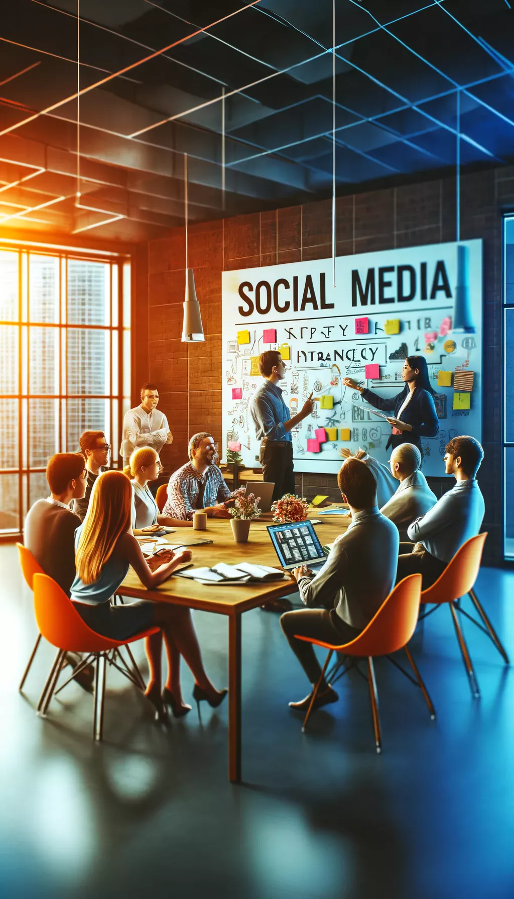 Macommx planifiant la stratégie réseaux sociaux de son client.